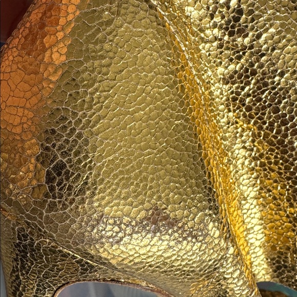 TIANNIA BARNES MISTY ANKLE BOOTIE SANDAL IN METALLIC GOLD SIZE 36 - Picture 6 of 6